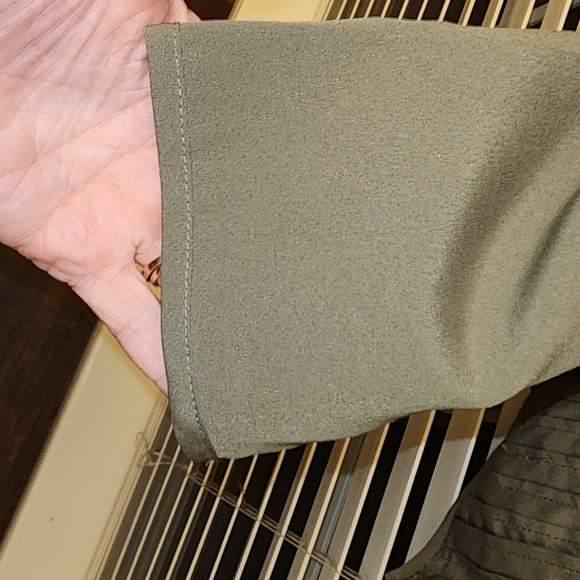 Chicós Cardigan Open Front Olive Green Pleats Size  2 Md - Picture 4 of 5